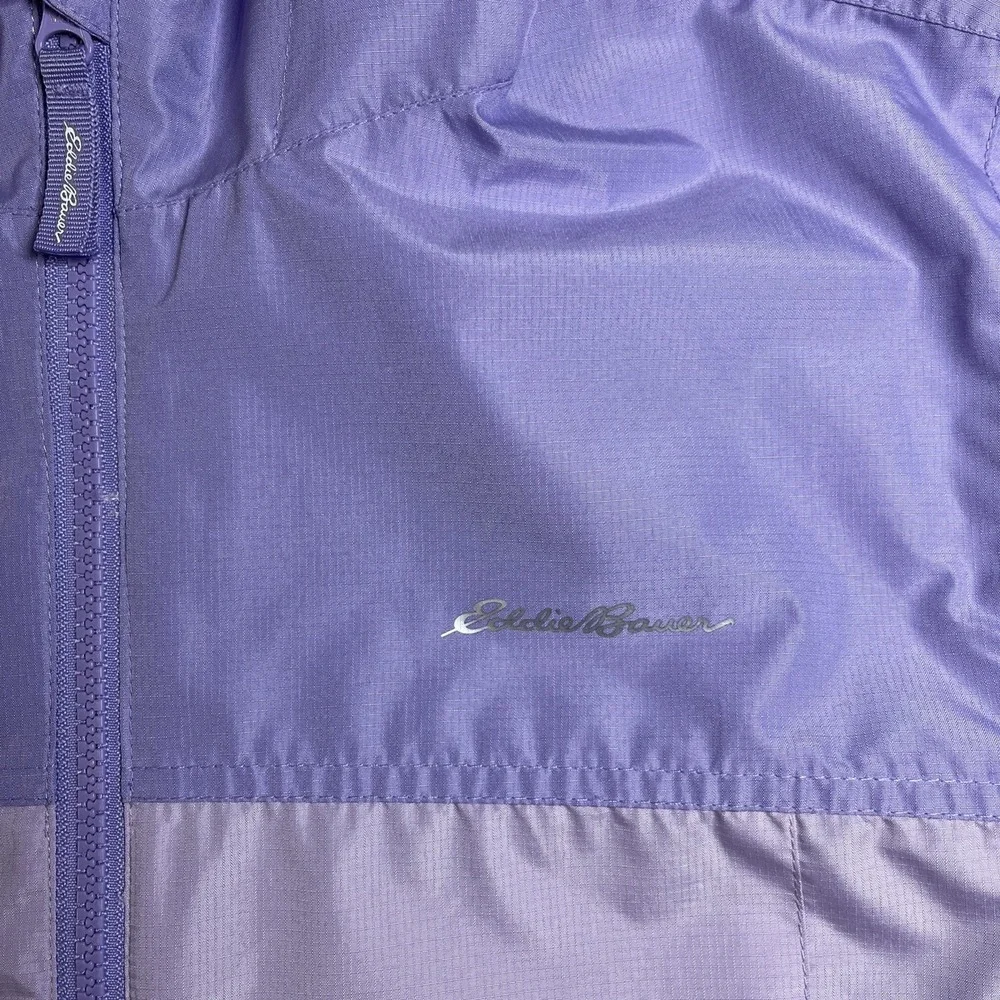 Eddie Bauer Kids Windbreaker Jacket Lavender Long Sleeve Girls Large 14-16